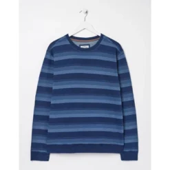 FatFace Mens Indigo Stripe Crew Sweatshirtshirt