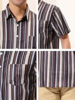 Lars Amadeus Men's Casual Summer Beach Short Sleeves Button Down Striped Shirt 13 Lars Amadeus Men's Casual Summer Beach Short Sleeves Button Down Striped Shirt -Refrigiwear Sale Shop GUEST 70aa5d3a dac7 4055 bc37 859828ef6e4d