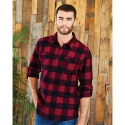 Burnside Men's Modern Fit Buffalo Plaid Flannel Shirt