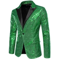 Lars Amadeus Men's Peak Lapel Color Block Shiny Sparkle Sequin Blazer -Refrigiwear Sale Shop GUEST 75988e42 0a4b 4970 a62f 4b95fce62d85