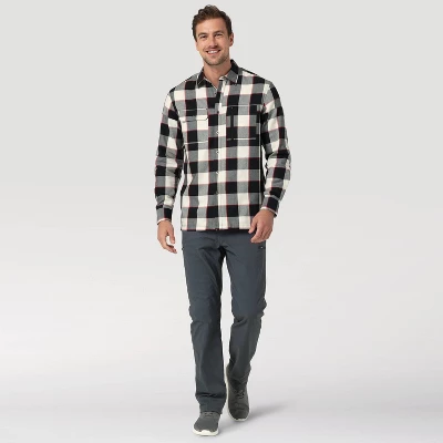 Wrangler Men's Regular Fit ATG Plaid Long Sleeve Button-Down Shirt 7 Wrangler Men's Regular Fit ATG Plaid Long Sleeve Button-Down Shirt - Image 7
