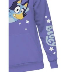 Seven Times Six Bluey Hoodie Mens Moon And Stars Long Sleeve Graphic Print Pullover Blue