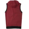 Lars Amadeus Men's Sleeveless Slim Fit Zipper Drawstring Hooded Vest Jacket