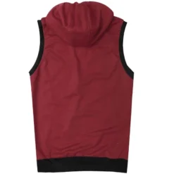 Lars Amadeus Men's Sleeveless Slim Fit Zipper Drawstring Hooded Vest Jacket