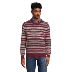 Lands' End Men's Lighthouse Fairisle Crew Sweater -Refrigiwear Sale Shop GUEST 7f8ed67a eb51 4116 922f b4a960be8436