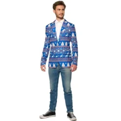 Suitmeister Men's Christmas Blazer - Christmas Blue Nordic Jacket - Blue -Refrigiwear Sale Shop GUEST 88325fc3 70f3 4873 bf00 55c0f43b489d