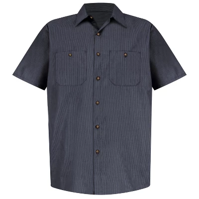 Red Kap® Men's Short Sleeve Geometric Microcheck Work Shirt 3 Red Kap® Men's Short Sleeve Geometric Microcheck Work Shirt - Image 3