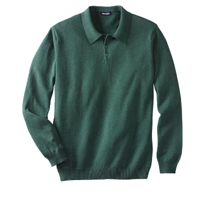 KingSize Men's Big & Tall Lightweight Polo Sweater 3 KingSize Men's Big & Tall Lightweight Polo Sweater - Image 3