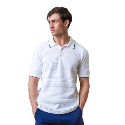 Hope & Henry Mens' Short Sleeve Sweater Polo 6 Hope & Henry Mens' Short Sleeve Sweater Polo - Image 6