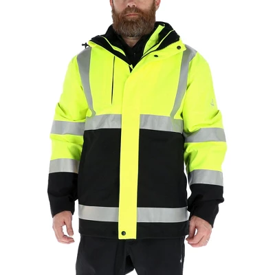 RefrigiWear Men's HiVis 3-in-1 Insulated Rainwear Systems Jacket - ANSI Class 2 7 RefrigiWear Men's HiVis 3-in-1 Insulated Rainwear Systems Jacket - ANSI Class 2 - Image 7