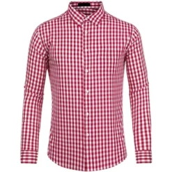 Lars Amadeus Men's Button Down Long Sleeves Gingham Plaid Dress Shirts 15 Lars Amadeus Men's Button Down Long Sleeves Gingham Plaid Dress Shirts -Refrigiwear Sale Shop GUEST 9042d9fc e5cd 43fa a171 bc378aaa4175