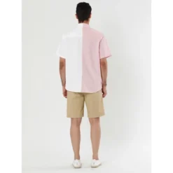 Lars Amadeus Men's Short Sleeve Button Down Shirt Summer Cotton Patchwork Collared Shirt -Refrigiwear Sale Shop GUEST 94fda102 dd5b 4000 ab28 0e6ad2ca4cfe