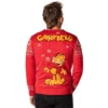 Garfield Men's Odie And Garfield Ugly Sweater Button-Up Knit Cardigan