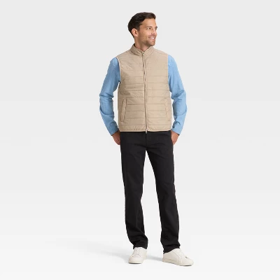 Men's Puffer Vests - Goodfellow & Co™ Tan 2 Men's Puffer Vests - Goodfellow & Co™ Tan - Image 2