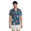 Lands' End Men's Traditional Fit Short Sleeve Camp Collar Hawaiian Shirt