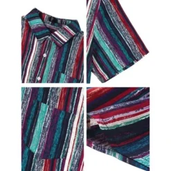 Lars Amadeus Men's Button Down Short Sleeve Casual Vertical Multicolor Shirt -Refrigiwear Sale Shop GUEST 9ed86a9e 4741 4114 8d13 f7583c4f286e