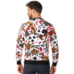 OppoSuits Men's Sweater - King Of Clubs - Multicolor