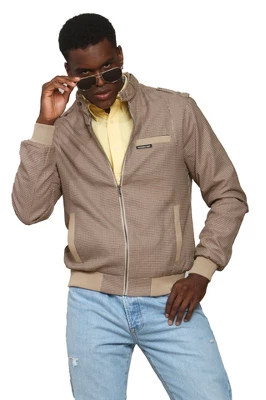 Members Only - Men's Clinton Houndstooth Iconic Racer Jacket 2 Members Only - Men's Clinton Houndstooth Iconic Racer Jacket - Image 2