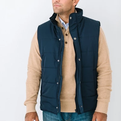 Hope & Henry Mens' Quilted Puffer Vest 1 Hope & Henry Mens' Quilted Puffer Vest