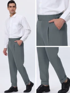 Lars Amadeus Men's Expandable Waist Stretch Pleated Front Dress Trousers -Refrigiwear Sale Shop GUEST ab2aebfa 6c3f 4145 af7b 3fd94cd2d36e