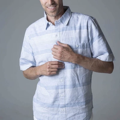 Hope & Henry Mens' Linen Short Sleeve Button Down Shirt 3 Hope & Henry Mens' Linen Short Sleeve Button Down Shirt - Image 3