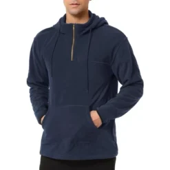 Lars Amadeus Men's Half Zip Hoodie Drawstring Fleeced Pullover Hooded Sweatshirt -Refrigiwear Sale Shop GUEST ac95e8f2 775e 4129 a1a3 17f6baee57e0