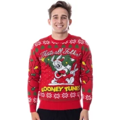 Looney Tunes Bugs Bunny That's All Folks Pullover Ugly Christmas Sweater -Refrigiwear Sale Shop GUEST aea2304d e399 4cb4 9f1b 0619ced4c28e