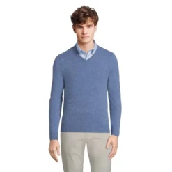Lands' End Men's Fine Gauge Cashmere V-neck Sweater -Refrigiwear Sale Shop GUEST b5840cf2 ada4 4041 adb1 f79915fa16d3