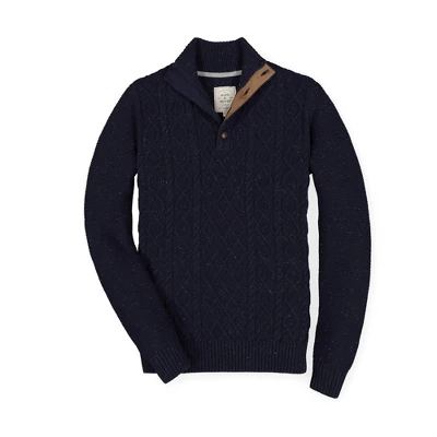 Hope & Henry Mens' Mock Neck Cable Sweater 5 Hope & Henry Mens' Mock Neck Cable Sweater - Image 5