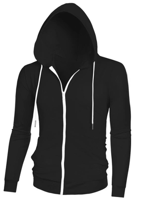 Lars Amadeus Men's Zip Up Long Sleeves Solid Color Knit Hooded Jackets 7 Lars Amadeus Men's Zip Up Long Sleeves Solid Color Knit Hooded Jackets - Image 7