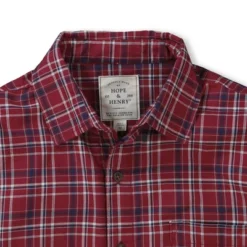 Hope & Henry Mens' Convertible Double Weave Button Down Shirt