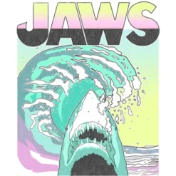 Men's Jaws 80s Colorful Wave Pull Over Hoodie