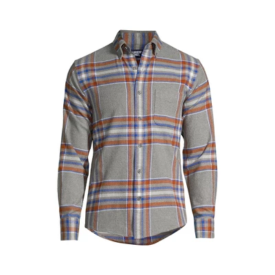 Lands' End Men's Tailored Fit Flagship Flannel Shirt 3 Lands' End Men's Tailored Fit Flagship Flannel Shirt - Image 3