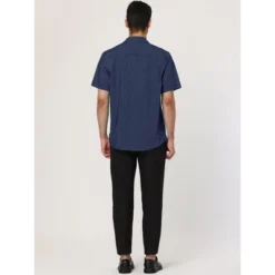 Lars Amadeus Men Short Sleeves Cotton Polka Dots Button Up Shirt -Refrigiwear Sale Shop GUEST c23f1871 f4e1 435e 82ce 6dd825fb5635