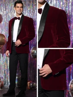 Lars Amadeus Men's Slim Fit One Button Shawl Lapel Wedding Tuxedo Velvet Blazer 10 Lars Amadeus Men's Slim Fit One Button Shawl Lapel Wedding Tuxedo Velvet Blazer -Refrigiwear Sale Shop GUEST c2aaf18e 634a 4da1 8518 0c9eec8ff954