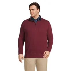Lands' End Men's Bedford Rib Quarter Zip Sweater -Refrigiwear Sale Shop GUEST c38544c6 c8fd 47e6 b99a d089db419741