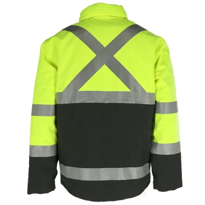 RefrigiWear Men's HiVis 3-in-1 Insulated Rainwear Systems Jacket - ANSI Class 2 2 RefrigiWear Men's HiVis 3-in-1 Insulated Rainwear Systems Jacket - ANSI Class 2 - Image 2
