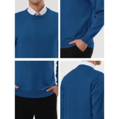 Lars Amadeus Men's Casual Round Neck Long Sleeves Solid Color Knitted Pullover Sweater -Refrigiwear Sale Shop GUEST c41c1518 a28e 4313 a451 90d23d2a33a2
