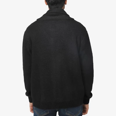 X RAY Men's Shawl Collar Cable Knit Cardigan 1 X RAY Men's Shawl Collar Cable Knit Cardigan