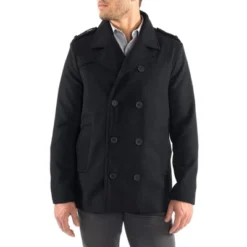 Alpine Swiss Jake Mens Wool Pea Coat Double Breasted Peacoat Jacket -Refrigiwear Sale Shop GUEST c7327376 9f5c 4d41 8a8b 62d1c2977257