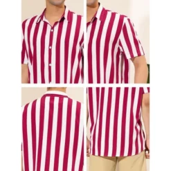 Lars Amadeus Men's Stripe Shirt Short Sleeved Color Block Button Down Beach Shirt 13 Lars Amadeus Men's Stripe Shirt Short Sleeved Color Block Button Down Beach Shirt -Refrigiwear Sale Shop GUEST c984870c 8d20 412a 8356 6692a2d3300e