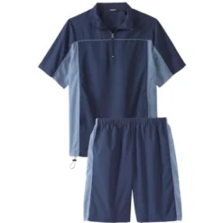 KingSize Men's Big & Tall Quarter Zip Short Sleeve Colorblock Tracksuit -Refrigiwear Sale Shop GUEST c9a2e149 6700 4ad2 a1c7 b21e3eea2d8a