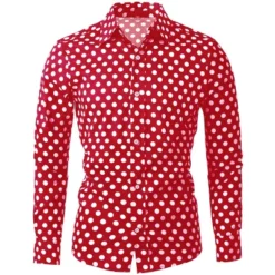 Lars Amadeus Men's Shirts Polka Dots Long Sleeve Slim Fit Printed Dress Button Down Shirt -Refrigiwear Sale Shop GUEST cc860c3e 9a54 4ed0 8cea c57f6a1d6a23