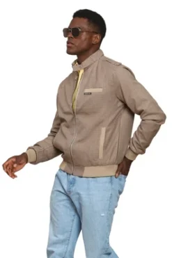 Members Only - Men's Clinton Houndstooth Iconic Racer Jacket