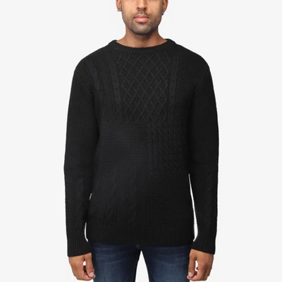 X RAY Men's Crewneck Mixed Texture Sweater 8 X RAY Men's Crewneck Mixed Texture Sweater - Image 8