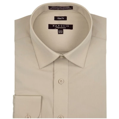 Marquis Men's Long Sleeve Slim Fit Dress Shirt 19 Marquis Men's Long Sleeve Slim Fit Dress Shirt - Image 19