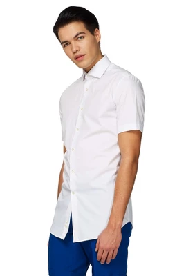 OppoSuits Men's Shirt - Short Sleeve Shirt White Knight - White 2 OppoSuits Men's Shirt - Short Sleeve Shirt White Knight - White - Image 2