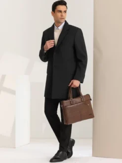 Lars Amadeus Men's Classic Notched Lapel Single Breasted Winter Coat -Refrigiwear Sale Shop GUEST d5bc658d 93df 461f 8779 0cbfe04dcdf2