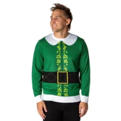 ELF The Movie Men's Buddy's Coat Costume Ugly Christmas Sweater Knit Pullover -Refrigiwear Sale Shop GUEST d65b8802 a35f 49c1 a8a4 525bf684496d