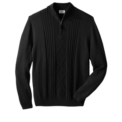 Liberty Blues Men's Big & Tall ™ Shoreman's Quarter Zip Cable Knit Sweater 7 Liberty Blues Men's Big & Tall ™ Shoreman's Quarter Zip Cable Knit Sweater - Image 7